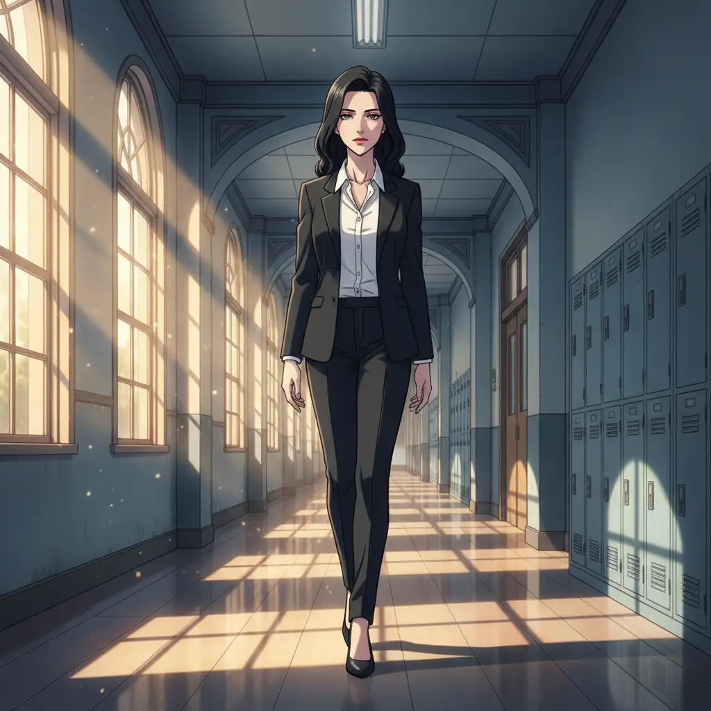 Одинокое утро в школе