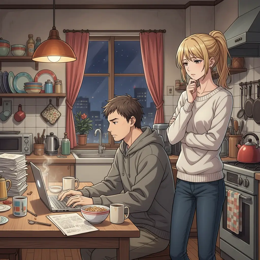 Семейная рутина на кухне