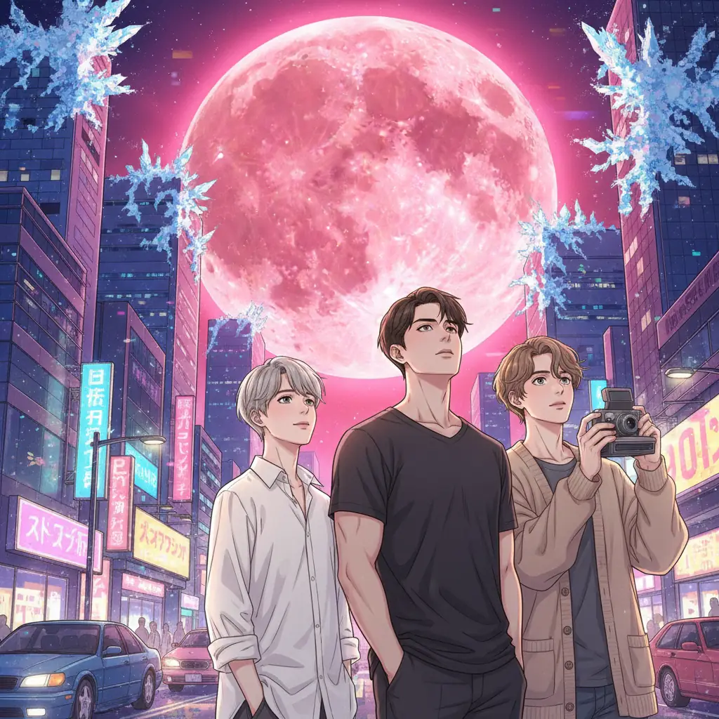 Багряная луна над городом