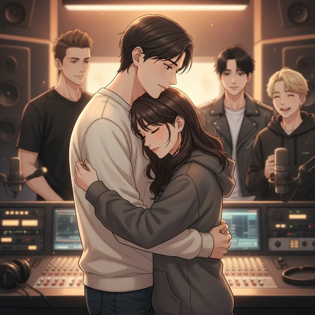 Объятия в студии