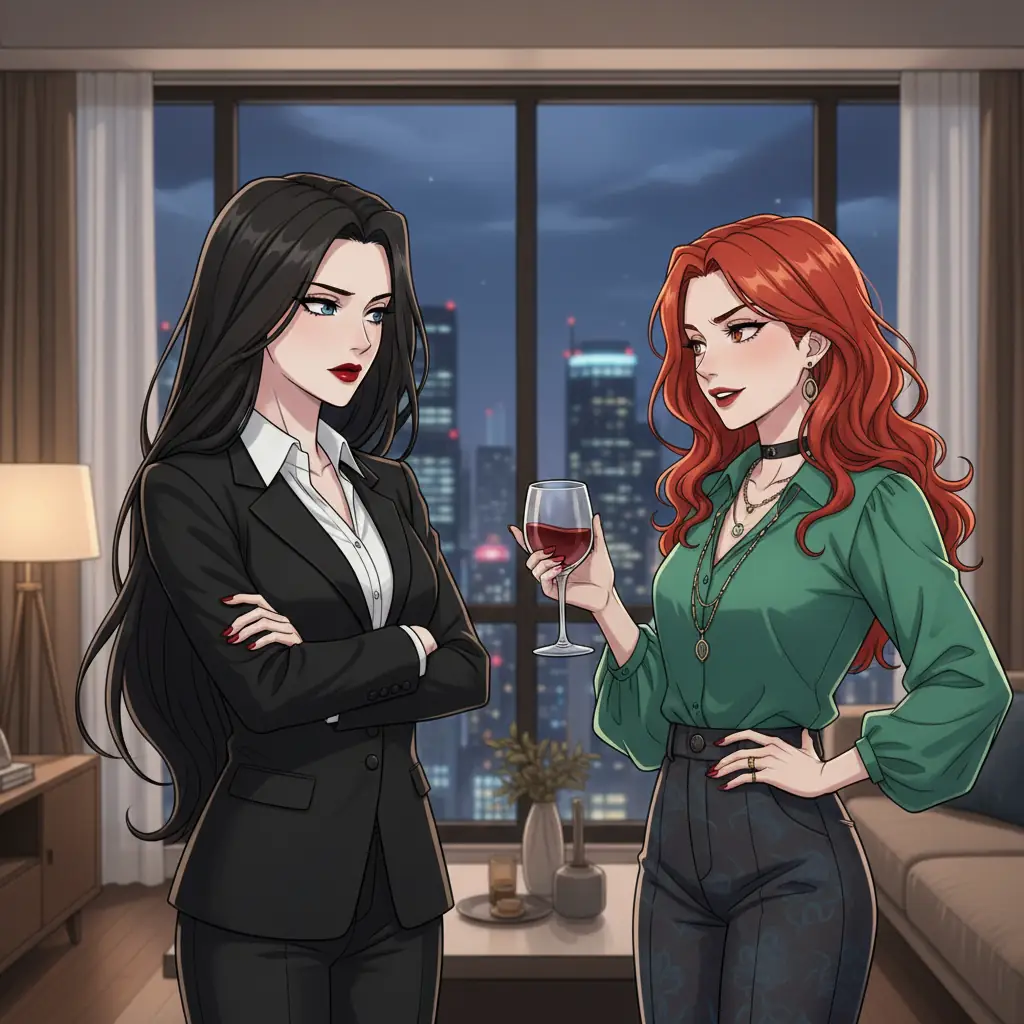 Напряжённый разговор в квартире